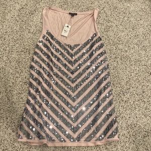 NWT Express Sequin Chevron Tank - Small